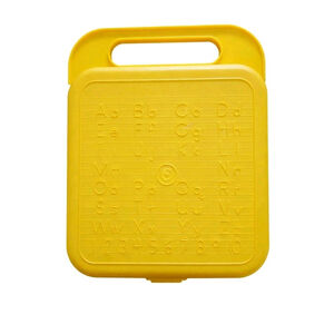Vintage 1980s Tupperware Kids Yellow Tuppertoys Lunch Box Case